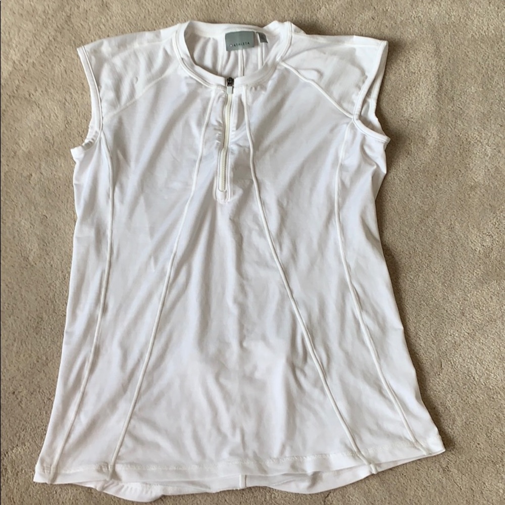 Quarter zip work out tank top